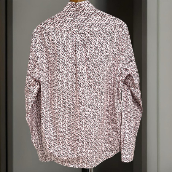 JOS. A. BANK Stretch Slim Fit Men's Button Down Shirt Sz M Long Sleeve Floral - Picture 4 of 8